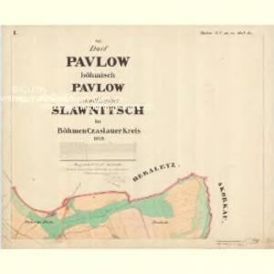 Pavlov (Pavlow) - c5662-1-003 - Kaiserpflichtexemplar der Landkarten des stabilen Katasters