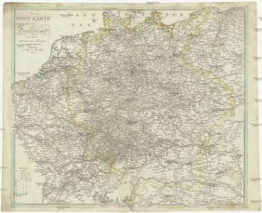 Neueste Post Karte von Deutschland und dessen angrenzenden Laendern