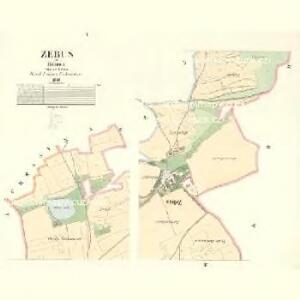 Zebus - c8038-1-001 - Kaiserpflichtexemplar der Landkarten des stabilen Katasters