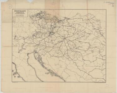 Routenkarte der eisenbahnen von Österreich, Ungarn und Bosnien-Herzegowina