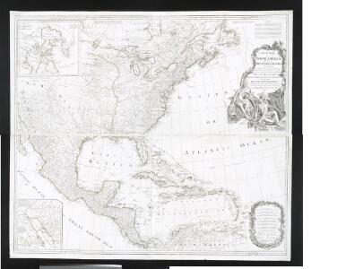 A new map of North America with the West India Islands: divided according to the preliminary articles of peace, signed at Versailles, 20, Jan. 1783; wherein are particularly distinguished the United States and the several provinces, governments & ca. which compose the British dominions / laid down according to the latest surveys and corrected from the original materials of Goverr. Pownall, Membr. of Parliamt., 1783.