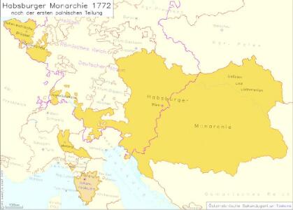 Habsburger Monarchie 1772 nach der ersten polnischen Teilung