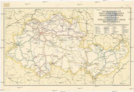 Übersichtskarte der Protektoratsbahnen Böhmen und Mähren