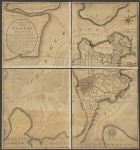 An accurate plan of the town of Boston and its vicinity : exhibiting a ground plan of all the streets, lanes, alleys, wharves, and public buildings in Boston, with the names and description thereof, likewise all the flats and channels between Boston and Charlestown, Cambridge, Roxbury & Dorchester with the two bridges and causeway, and the boundary lines beween Boston and the above mentioned towns from ...