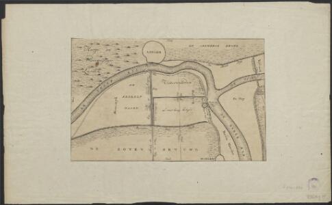[Map of the dike situation in the Benedenwaard south of Arnhem after the dike bursts of 1740 and 1751]