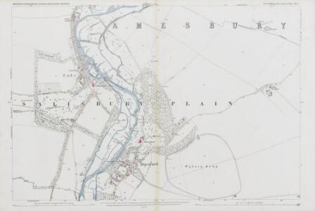 Wiltshire LX.7 (includes: Amesbury; Durnford; Wilsford Cum Lake; Woodford) - 25 Inch Map
