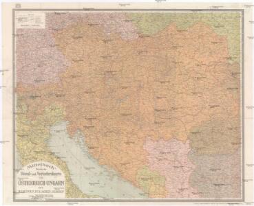 Mittelbach's neueste Hand- und Verkehrskarte von Österreich-Ungarn mit Rumäinen, Bulgarien, Serbien und Montenegro