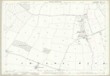Gloucestershire VI.12 (includes: Childs Wickham; Hinton on the Green; Wickhamford) - 25 Inch Map