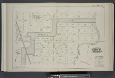 Vol. 2. Plate, E. [Map bound by Orient Ave., City Line, Meadow St., Canal, Vandervoort Ave.; Including Calhoun St., Dickinson St., Mill St., Grand St., Maujer St., Ten Eyck St., Porter Ave., Varick Ave., Metropolitan Ave., Stewart Ave., Gardner Ave., Sco