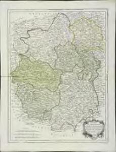 Carte des gouvernements du Berri, du Nivernois, de la Marche, du Bourbonnois, du Limosin et de l'Auvergne