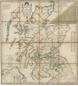 Ainslie's travelling map of Scotland shewing the distances from one stage to another.