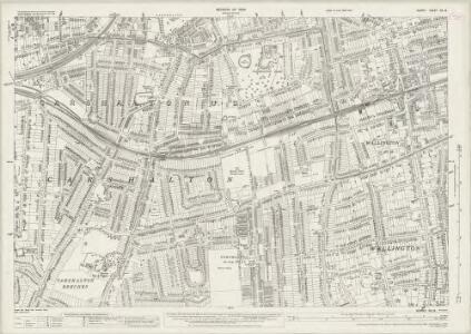 Surrey XIII.16 (includes: Carshalton; Wallington) - 25 Inch Map