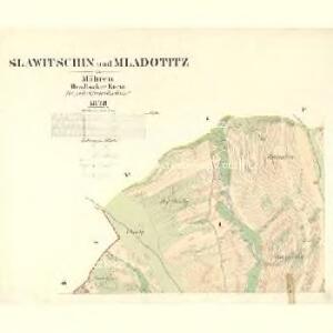 Slawitschin und Mladotitz - m2770-2-001 - Kaiserpflichtexemplar der Landkarten des stabilen Katasters