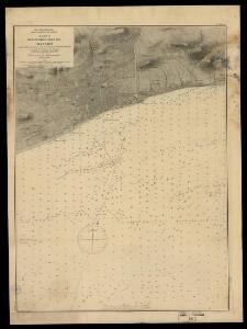 Plano del Surgidero de Arenys de mar. Levantado en 1885  por la Comisión Hidrográfica  al mando del Capitán  de Fragata D. Rafael Pardo de Figueroa.