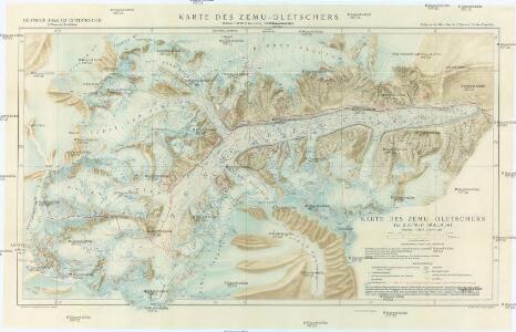 Karte des Zemu-Gletschers