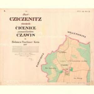 Cziczienitz - c1005-1-001 - Kaiserpflichtexemplar der Landkarten des stabilen Katasters
