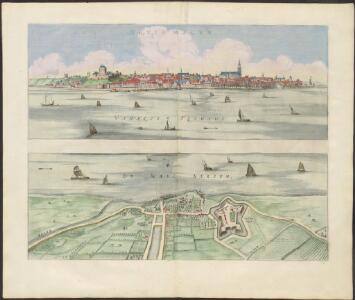 [Top] NOVIO MAGVM : [view]; [bottom] [Plan of fort Knodsenburgh and surroundings].