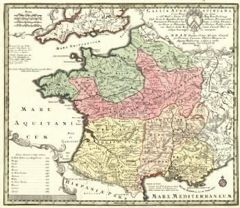 Gallia Augustiniana in suas Provincias divisa