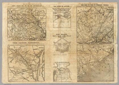 Seven maps from the New York Herald War Maps and Diagrams.