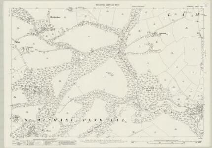 Cornwall LXV.2 (includes: St Michael Penkevil) - 25 Inch Map