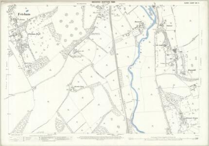 Surrey XXV.3 (includes: Fetcham; Leatherhead; Mickleham) - 25 Inch Map