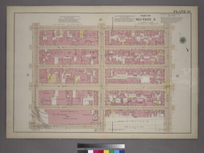 Plate 19, Part of Section 3: [Bounded by (W. 37th Street, Ninth Avenue, W. 32nd Street and Eleventh Avenue.]