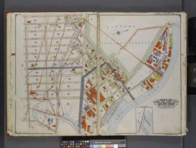 Queens, V. 2, Double Page Plate No. 4; Part of Long Island City, Ward 1; [Map bounded by Van Pelt St., Newtown Creek, Dutch Kills Canal, Nelson Ave.] / by and under the supervision of Hugo Ullitz.