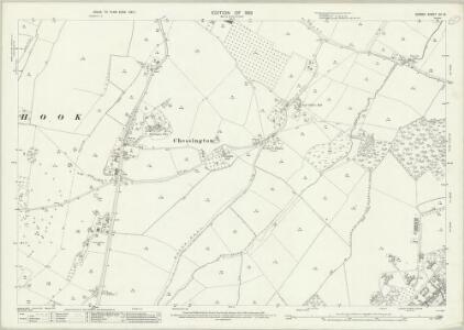 Surrey XII.16 (includes: Chessington; Hook) - 25 Inch Map