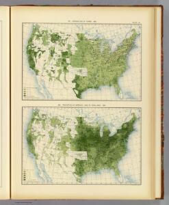 44. Size of farms, improved land 1890.
