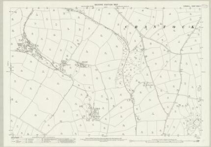 Cornwall XXXIX.11 (includes: Cubert; Newlyn) - 25 Inch Map