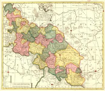 Mappa Geographica Exactissima, Continens Imperatoris Haereditarium Dominium Silesiam, nec non eiusdem Provincias interiores Ducatus, Comitatus, Baronatus etc