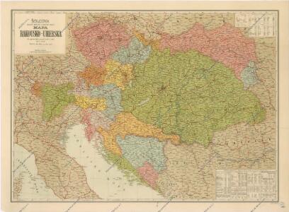 Šolcova nejnovější politická a železniční cestovní mapa Rakousko – Uherska