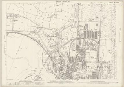 Norfolk LXVI.15 (includes: Gorleston; Great Yarmouth; Reedham; Runham Vauxhall) - 25 Inch Map