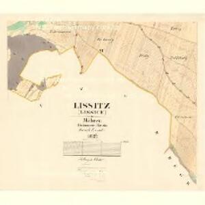 Lissitz (Lissice) - m1673-1-005 - Kaiserpflichtexemplar der Landkarten des stabilen Katasters