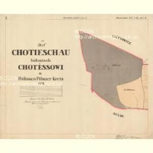 Chotieschau - c2590-1-002 - Kaiserpflichtexemplar der Landkarten des stabilen Katasters