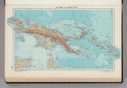 335.  New Guinea, Solomon Islands.  The World Atlas.