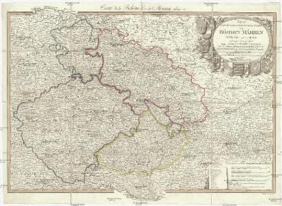 Neue und zuverlaesige General Karte von Böhmen Mähren Schlesien und Lausitz