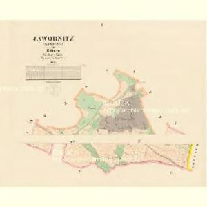 Jawornitz (Gawornic) - c2792-1-001 - Kaiserpflichtexemplar der Landkarten des stabilen Katasters