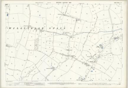 Essex (1st Ed/Rev 1862-96) LI.8 (includes: Roxwell; Willingale; Writtle) - 25 Inch Map