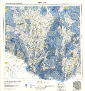 Geologiske kart 121-F: Kart med magnetisk totalfelt. Mandal