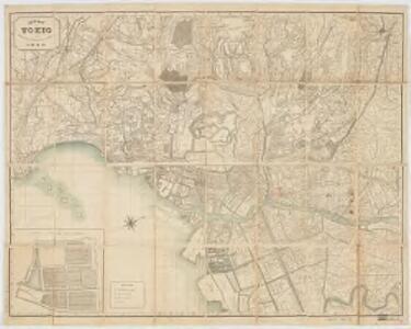 New map of Tokio : divided into ninth ri sections for measuring distances