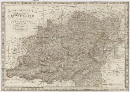 General-Post und Strassen-Karte des Erzherzogthums Oesterreich nebst einem grossen Theile von Steyermark