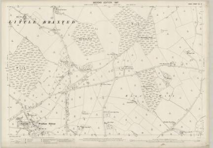 Essex (1st Ed/Rev 1862-96) XLV.6 (includes: Great Braxted; Great Totham; Little Braxted; Wickham Bishops; Witham) - 25 Inch Map