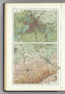 86.  Berlin, Districts of Leipzig, Dresden, Karl-Marx-Stadt.  The World Atlas.