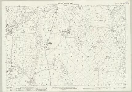 Cornwall XLII.1 (includes: Lanivet; Lanlivery; Luxulyan) - 25 Inch Map