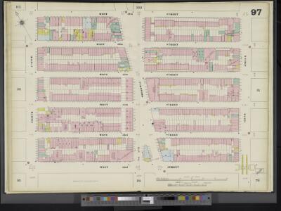 Manhattan, V. 5, Double Page Plate No. 97 [Map bounded by W. 47th St., 6th Ave., W. 42nd St., 8th Ave.]