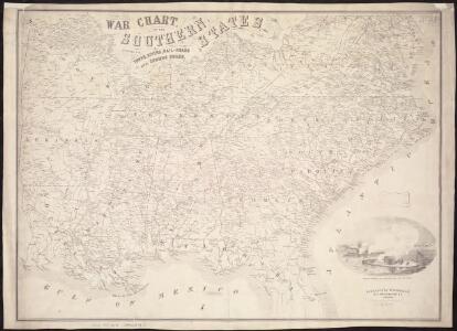 War chart of the Southern States showing the towns, rivers, rail-roads and common roads
