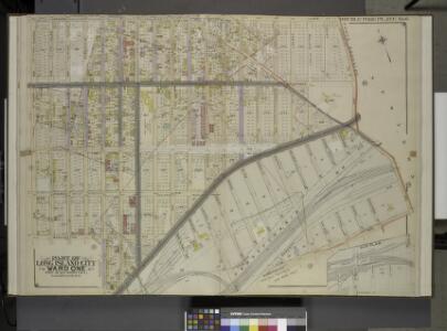 Queens, Vol. 2, Double Page No. 6; Part of Long       Island City Ward One (Part of Old Ward 2 & 4) Sub Plan; [Map bounded by Harold   Ave., Middleburg Ave.; Including Bragaw St., Lowery St., Van Buren St., Van Pelt St.]; Part of Long Island City Ward