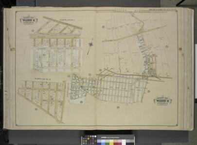 Queens, Vol. 1, Double Page Plate No. 14; Sub Plan    No. 1; [Map Bounded by Hempstead and Jamaica Plank Road, Howard Ave., Clifford   Ave., Silveira PL., Elderd PL., Hollis Ave., Atlantic Ave., West Point Ave.,     Nyack Ave., Webster Ave., Olster Av