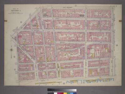 Plate 7, Part of Section 1: [Bounded by New Bowery Street, East Broadway, Pike Street, Pike Slip, South Street, and New Street.]